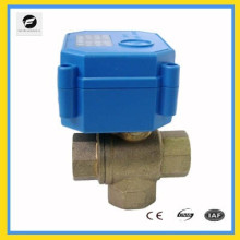 3 way T flow brass motorizd valve for hot water control